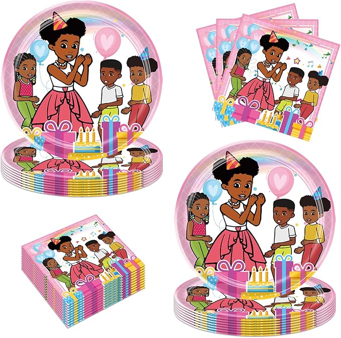 40pcs Gracies Corner Birthday Party Decoration include Napkins,Plates, for Gracies Corner party Supplies