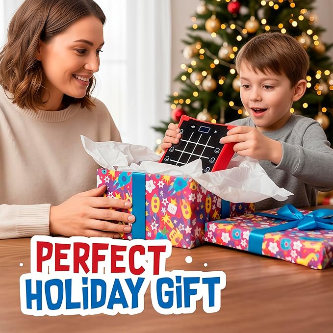 Electronic Light-Up Activity Pad for Kids Ages 6-12+ | 8-in-1 Handheld Game | Brain & Memory Games | Great Gift Ideas for Boys and Girls. Focus Training | Educational Travel Toy