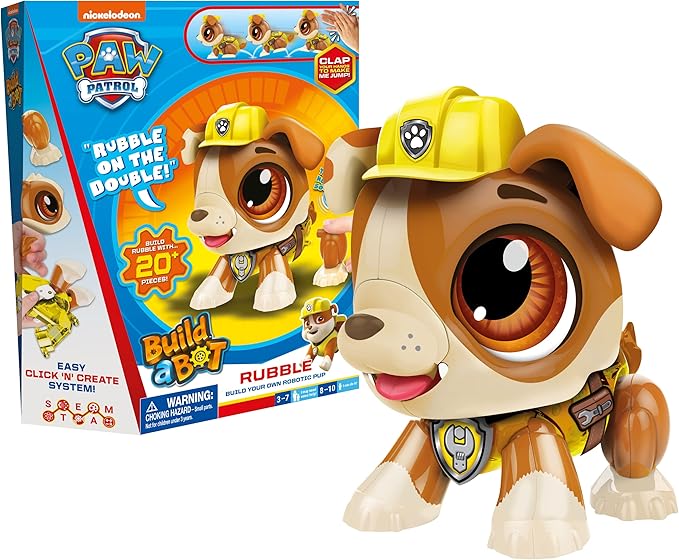 Goliath Build a Bot Paw Patrol Rubble - Build Your Own Robotic Pet - Ages 3-10, Small