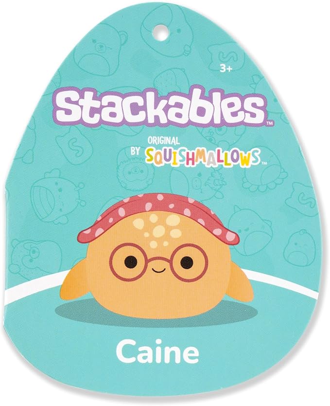 Squishmallows Original 12in Caine The Orange Leatherback Turtle with Glasses – Official Jazwares Plush (Medium-Sized)