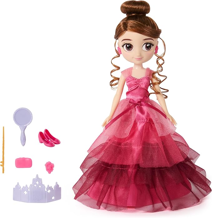 Wizarding World Harry Potter, 8-inch Hermione Granger Doll 9-Piece Yule Ball Gift Set with Doll Accessories, Kids Toys for Ages 6 and up