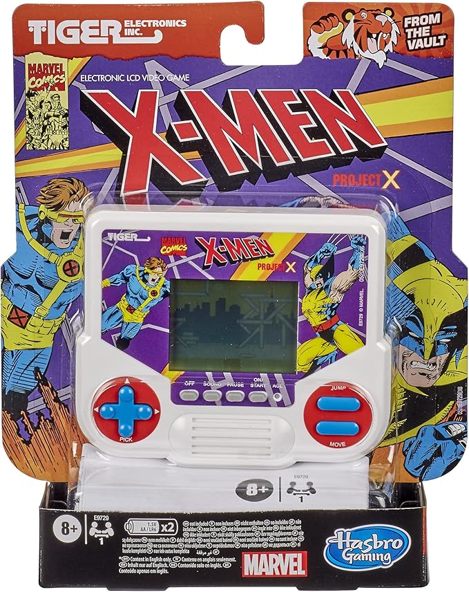 Tiger Electronics Marvel X-Men Project X Electronic LCD Video Game, Retro-Inspired 1-Player Handheld Game, Ages 8 and Up