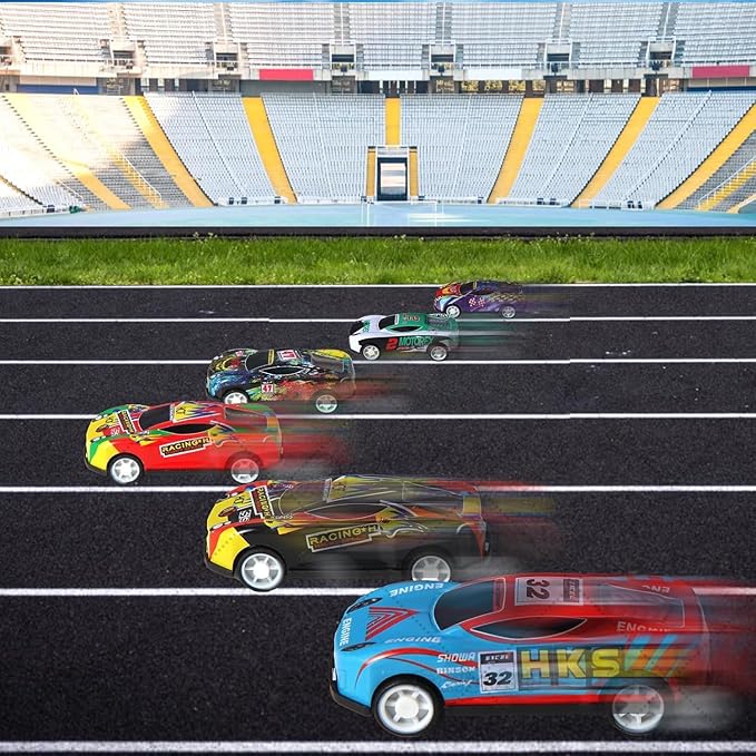 100 Pack Pull Back Cars for Kids, Mini Vehicles Toy Bulk Party Favor Race Cars Toys, Goodie Bag Stuffers, Pinata Fillers for Boys Girls Toddlers (100)