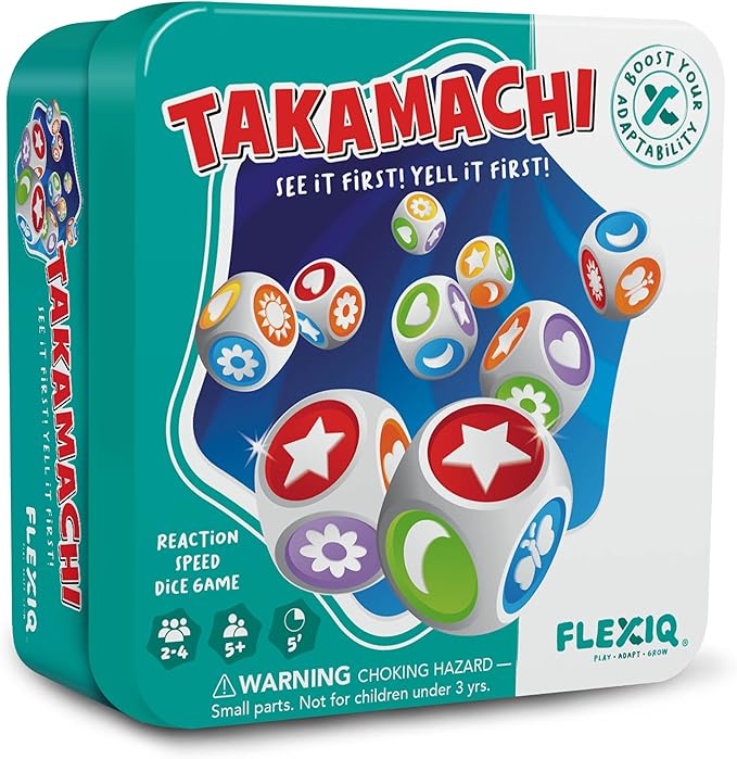 Takamachi — The Fast Thinking Dice Game — Brain Teasers for Kids 5+, Kid Board Games, Family Game Night by FlexiQ
