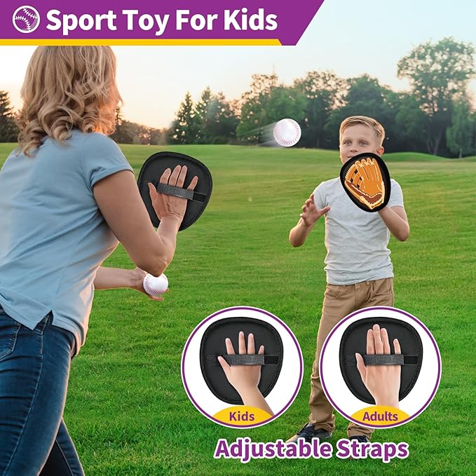 SpringFlower Catch and Toss Game, Outdoor Sport Game Toy for Toddlers Kids, Stick Ball Catch Set Toy Gifts for Boys & Girls,Kids Baseball Beach Outdoor Indoor Pool Game