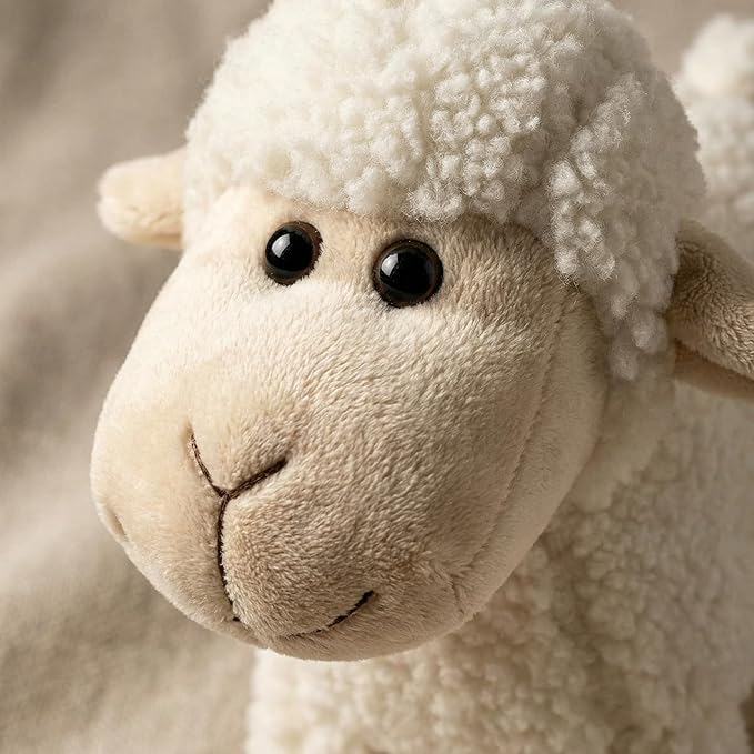 Tiny Heart Sheep Stuffed Animal Sheep Plush Toy Small Lamb Stuffed Animal Cute Super Soft Gift for Kids Boys and Girls Birthday Home Decor Cuddly White Little Lamb Toys (Standing)