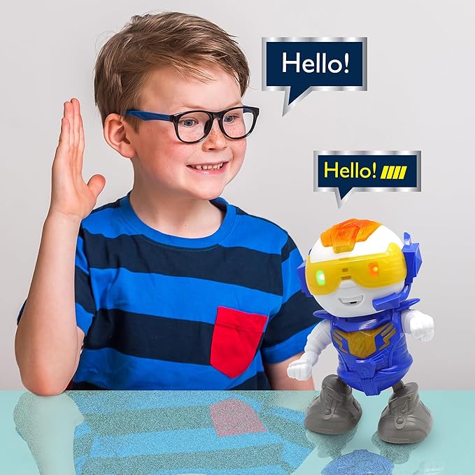 Dragon-i: ChatiBot - Blue - The Farting Talk-Back Dancing Robot, Infa-Red Remote Control, Music-Sounds, LED Color Changing, Character Figure, Kids 3+