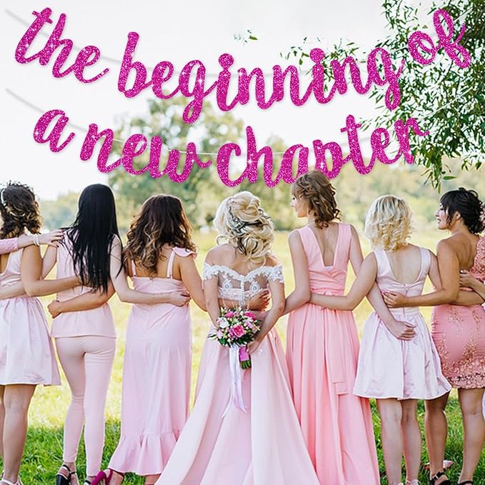 BEISHIDA The Beginning of A New Chapter Banner, Farewell party decorations,Graduation Sign 2026 Banner,Happy retirement Supplies,Going away party Sign Garland,Graduation banner Rose Red