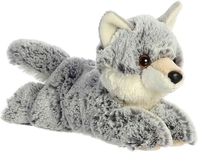 Aurora® Adorable Mini Flopsie™ Winter Wolf™ Stuffed Animal - Mini Companions Ready for Playful Adventures - for Kids All Ages, Toddlers, Adults, and Families - Gray 8 Inches