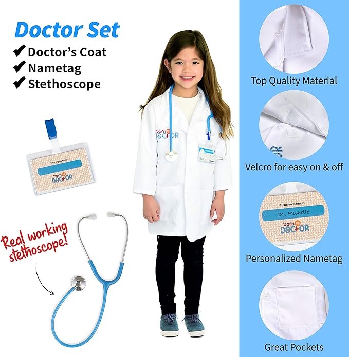 Born Toys Toddler Dress Up Clothes for Little Girls & Boys Ages 3-7, Pretend Play Toys