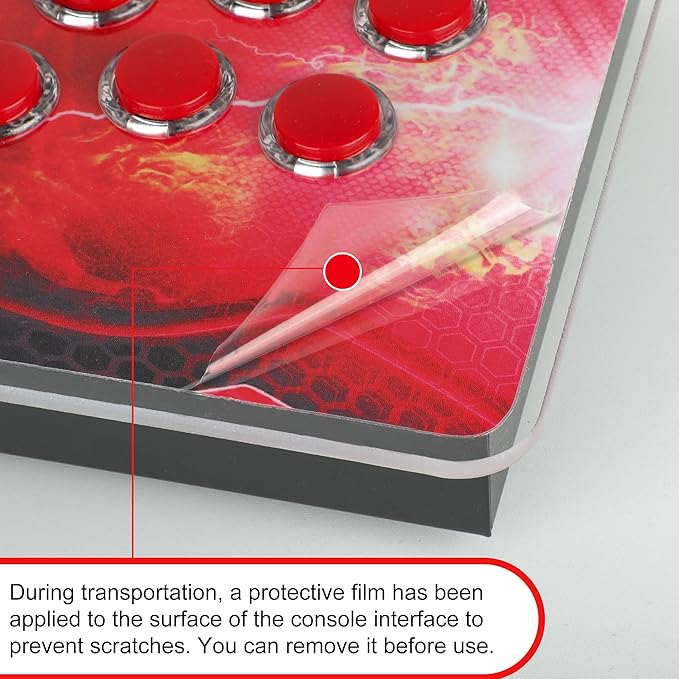 HHU Pandora Box Arcade Game Console 32000 Games Pre-Install，Two Separate Joysticks，Retro Game Machine for TV PC Projector, Supports Up to 4 Players, Full HD Output, Red & Blue