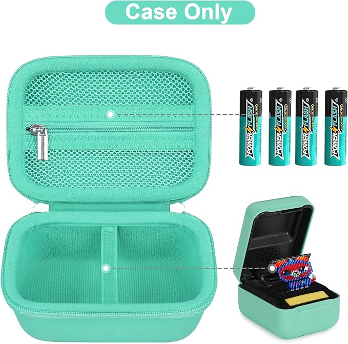 Canboc Hard Carrying Case for Bitzee Disney/Bitzee Magicals/Bitzee Interactive Toy Digital Pet, Virtual Electronic Pets Kids Toys Storage Bag, Green (Case Only)