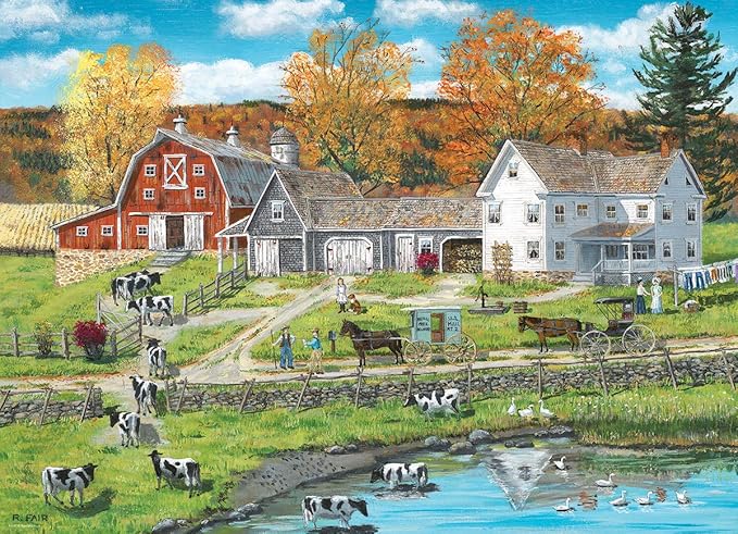 Farm by Lake Family Puzzle 300pc