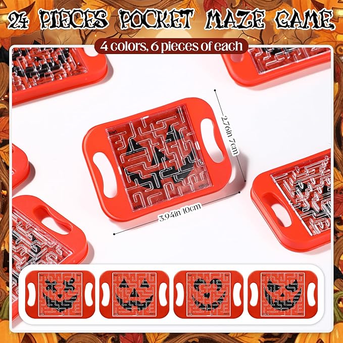 Maze Puzzle Cube Bulk Christmas Maze Game Educational Cube Handheld Brain Teaser Puzzles Party Favor Christmas Party Favor for Kid Goodies Bag Exchange Gift(Halloween)