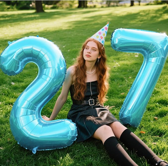 40 Inch Number Blue 7 Balloon,Large Dark Blue Foil Number Balloons 7 17 27 70 for Boys Girls Men Women Digit 7 Balloons Birthday Anniversary Events Party Decorations Supplies