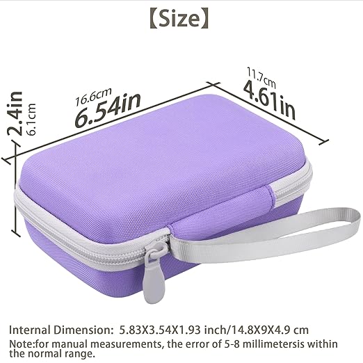 khanka Hard Travel Case Replacement for Anbernic RG34XX Handheld Game Console,Case Only. (Purple)