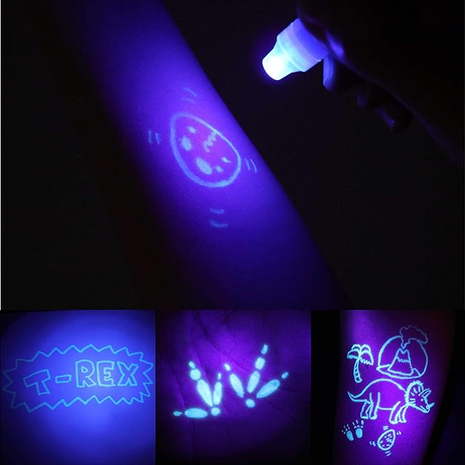 BONNYCO Invisible Ink Pen and Notebook Pack 32, Dinosaur Party Favors for Kids. Magic Spy Pen Goodie Bags Stuffers for Kids, Dinosaur Birthday Party Supplies. Goody Bag Stuffers, Return Gifts Prizes