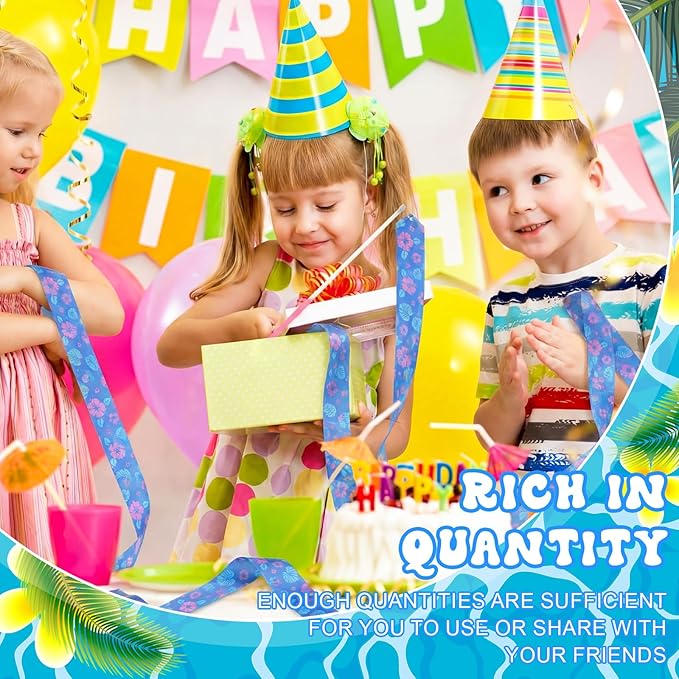 12 Pcs Hawaiian Princess Party Favors Ribbon Dancing Wands Gymnastics Ribbons Sticks Dance Streamers Dance Twirling Sticks for Girls Birthday Party Favors Supplies Goody Bag Stuffers Gifts