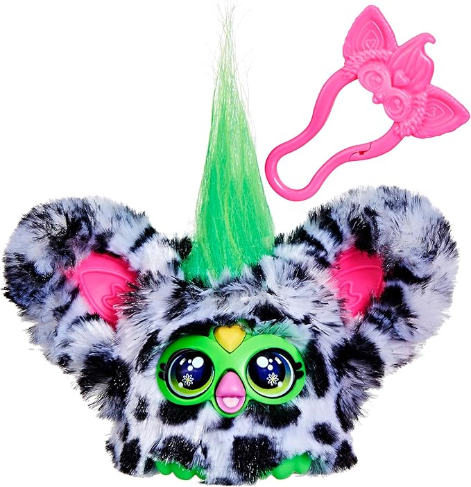 Furby Furblets Moo-Boo Mini Friend, Electronic Plush Toys for Girls & Boys, Cow, Black & White, Speaks Furbish & Plays Music, Series 5, Back to School Gifts, Ages 6+