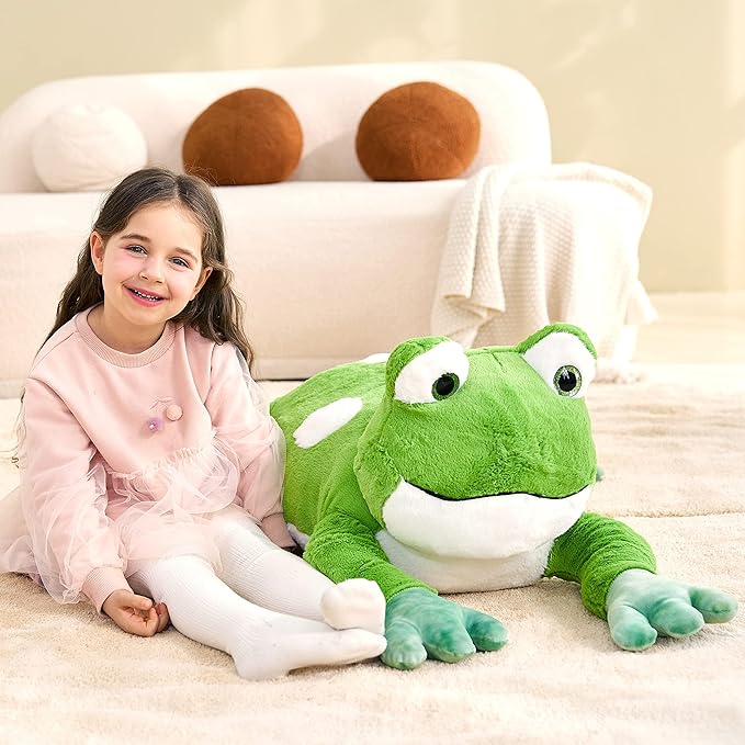 IKASA Giant Frog Stuffed Animal Plush Toy, 30" Large Frogs Cute Plushie Toys for Kids Girls Boys