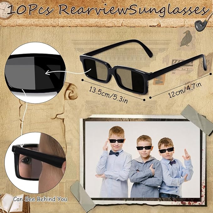 132Pcs Spy Detective Party Favors Kit for Kids Sunglasses, Invisible Ink Pen, Magnifying Glass, Secret Agent Name Tags for Spy Cosplay Escape Room Party Favors Detective Party Decorations