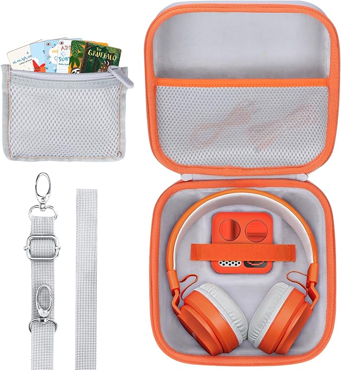 Storage Case Compatible with Yoto Mini Kids Audio Music Player & Yoto Headphones Children Speaker Plays Audiobook Cards Radio
