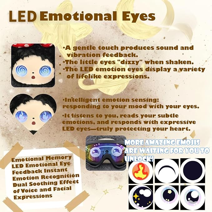 AI Intelligent Interactive Plush Toy ChatGPT, with Vibration/Tactile Perception and Children's Emotions, multilingual Companions, Interactive Games, Memory Training (Aero)