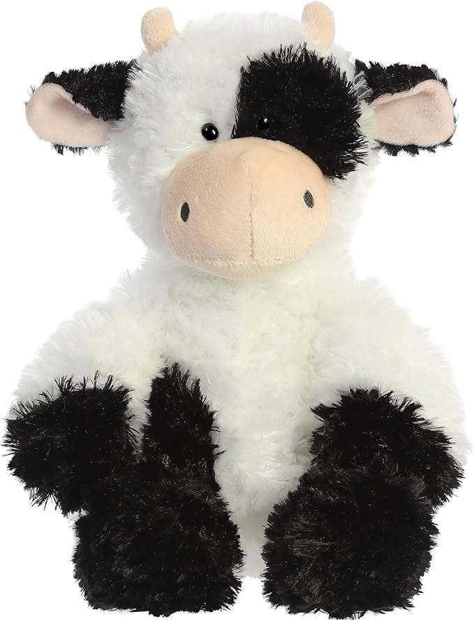 Aurora® Snuggly Tubbie Wubbies™ Cow Stuffed Animal - Comforting Companion - Imaginative Play - White 11 Inches