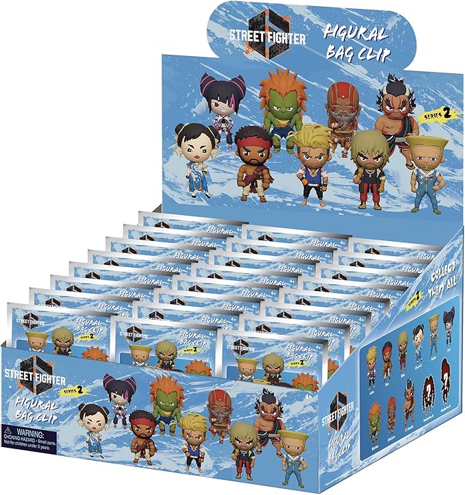 Street Fighter Series 2 – 5" Collectible Bag Clip – Blind Bag (ONE Random Figure) – Video Game Character Keychain/Backpack Accessory | Official Licensed Merchandise