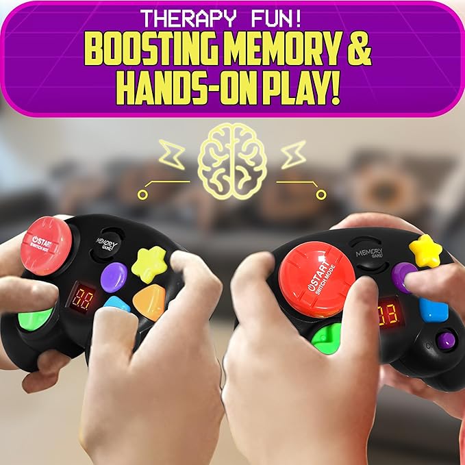 Skywin Light Up HandHled Memory Game Controller – Fun Electronic Game for Ages 4-8, Educational Toy and Gifts for Smart Kids Who Love Lite Brite and Perfection Games
