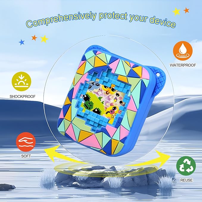 Silicone Cover Case for Bitzee Magicals Interactive Toy, Soft Silicone Protective Bag, Protective Skin Sleeve for Bitzee Virtual Electronic Pets Accessories, Blue