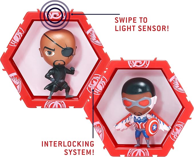 Wow! PODS Marvel Avengers Collection - Sam Wilson | Superhero Toys Light-Up Bobble-Head Figure | Official Marvel Collectable Toys & Gifts | Number 208 in Series