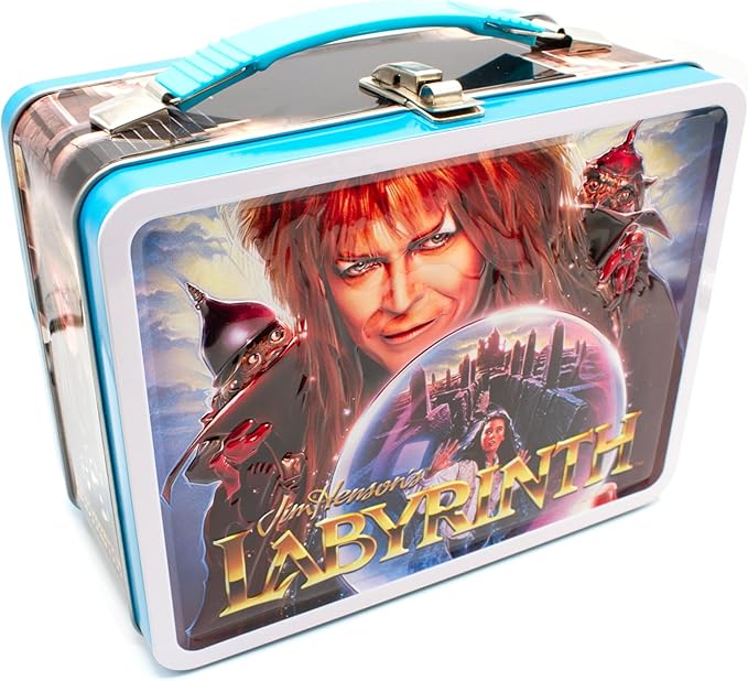 AQUARIUS Labyrinth Large Fun Box - Sturdy Tin Storage Box with Plastic Handle & Embossed Front Cover - Officially Licensed Labyrinth Merchandise & Collectible Gift