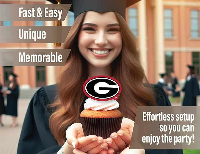 Party Supplies for Football, Birthday, Graduation Party Decorations (Georgia Bulldogs)