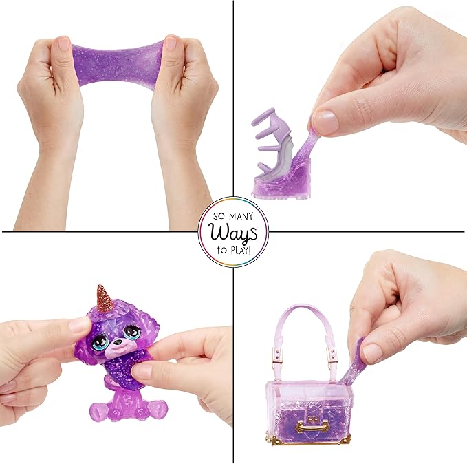 Rainbow High Violet, Purple with Slime Kit & Pet, 11" Shimmer Posable Fashion Doll with DIY Sparkle Slime, Magical Yeti Pet, Fun Play Accessories, Great Toy Gift for Girls Kids Ages 4-12 Years