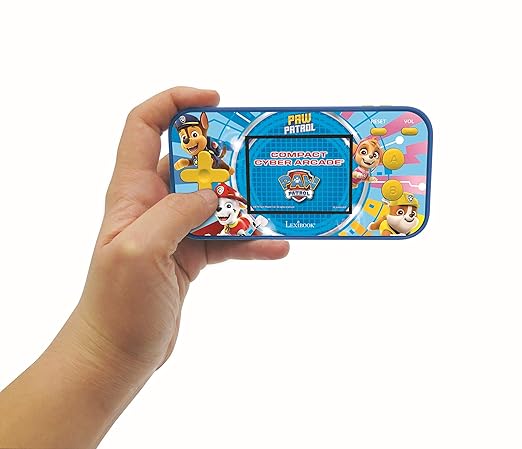 Lexibook Paw Patrol Chase, Compact Cyber Arcade Portable Console, 150 Games, LCD, Battery Operated, Red/Blue, JL2367PA