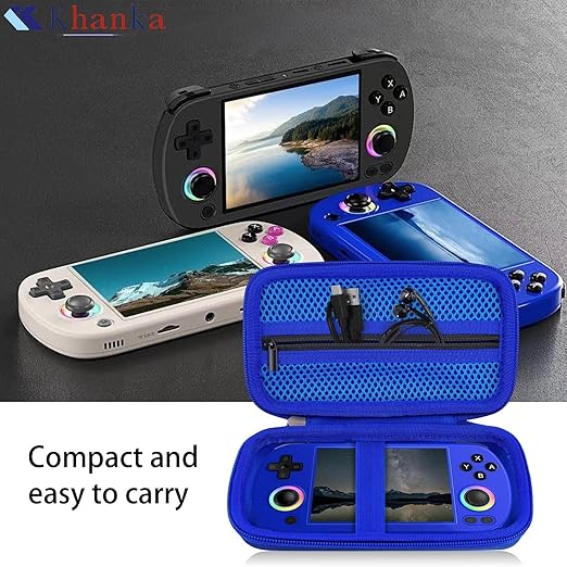 khanka Hard Travel Case Replacement for RG40XX H Retro Handheld Game Console,Case Only. (Blue)