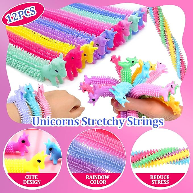 Unicorn Party Favors - Kids' Birthday Supplies, Goodie Bags Decorations, Fillers & Toys - Pink