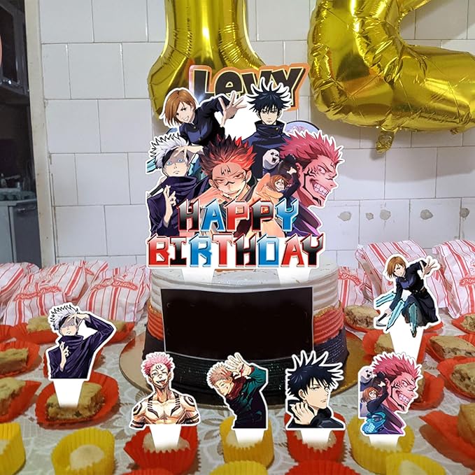 Jujutsu Anime Kaisen Birthday Backdrop,Poster for Jujutsu Anime Kaisen Theme Party Decorations Anime Birthday Supplies Background Studio Shoot Photo Props