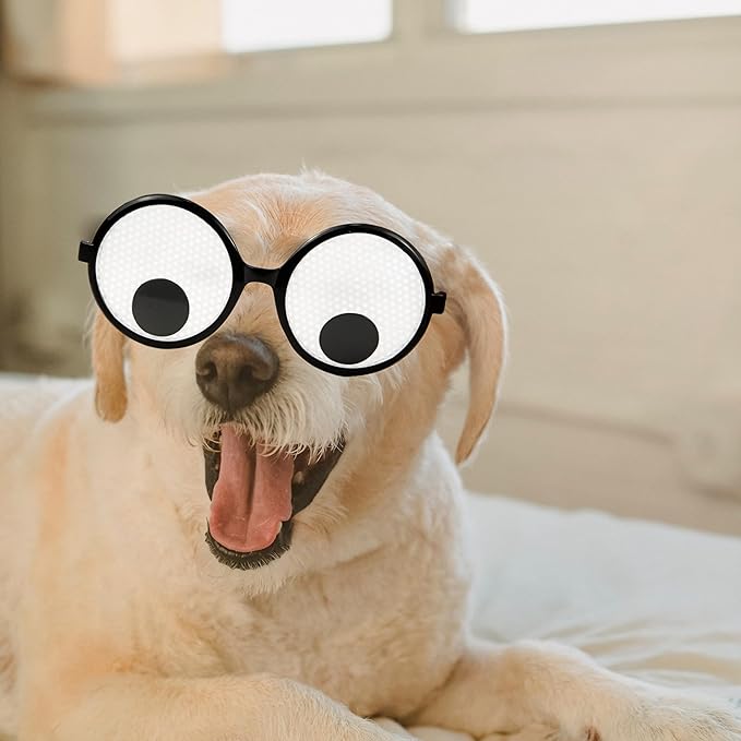 Googly Eyes Glasses, Funny Glasses Pranks Toy, Novelty Shaking Giant Eye Glasses, Funny Costume Accessories for Dress Up Party, Halloween or Birthday Party Favors, Party Supplies （12 PCS）