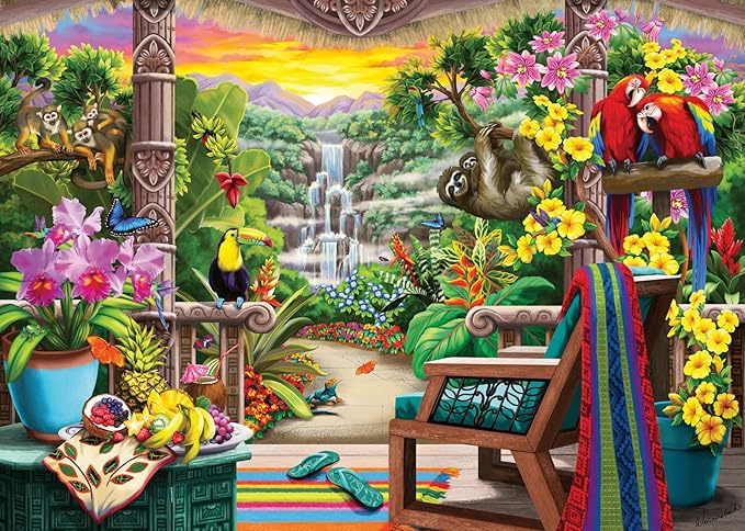 Wonder Forge Tropical Retreat 1000 Piece Jigsaw Puzzle for Adults | Unique, Perfectly-Fitting Pieces | Fun, Vibrant Imagery | Amazon Exclusive