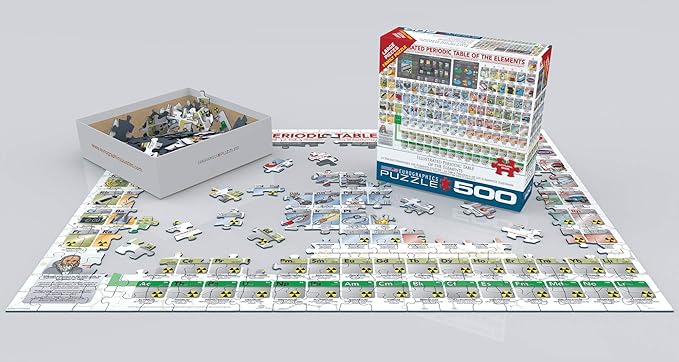 EuroGraphics (EURHR) Illustrated Periodic Table of The Elements 500Piece Puzzle 500Piece Jigsaw Puzzle, Multicoloured (6500-5355)