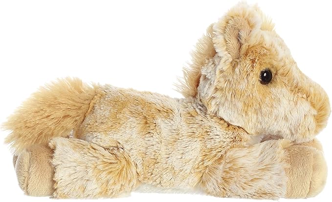 Aurora® Adorable Mini Flopsie™ Caramel Horse™ Stuffed Animal - Mini Companions Ready for Playful Adventures - for Kids All Ages, Toddlers, Adults, and Families - Brown 8 Inches