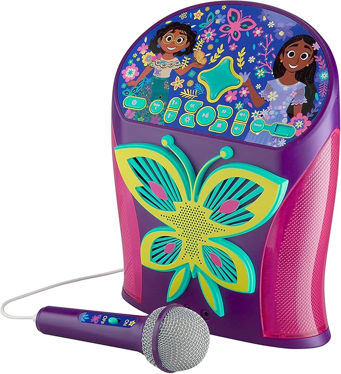 eKids Disney Encanto Karaoke Machine, Easily Access Disney Playlists with New EZ Link Feature
