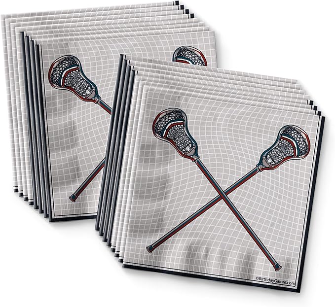 Lacrosse Birthday Party Supplies Set Plates Napkins Cups Tableware Kit for 16