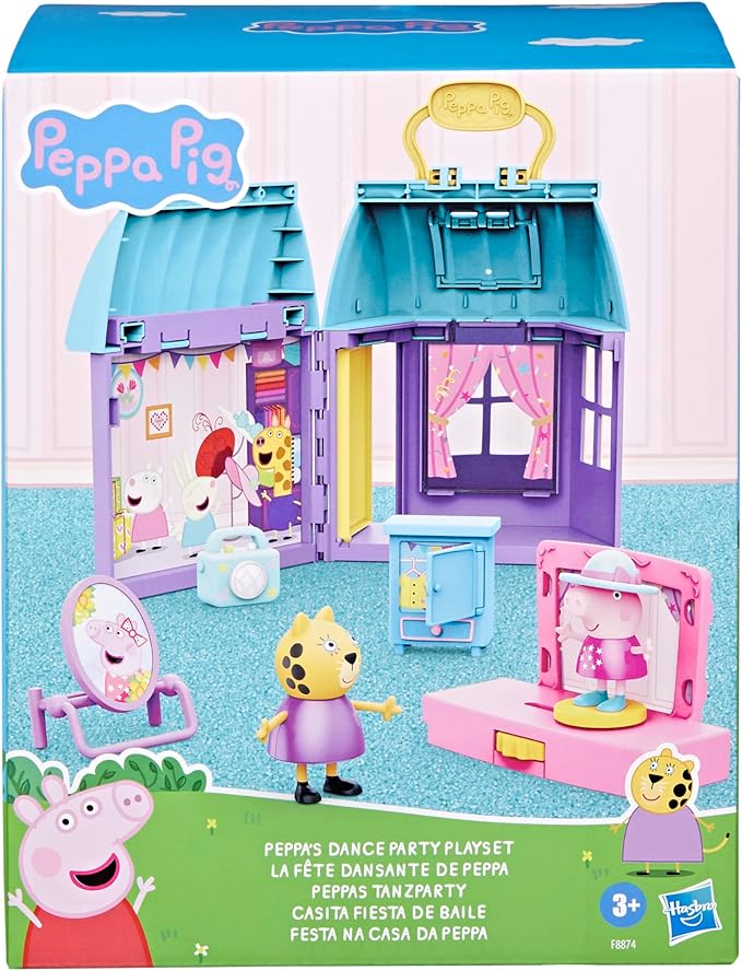 Peppa Pig Peppa’s Dance Party Playset with House, 2 Figures, 6 Accessories, Preschool Toys for Girls and Boys, Kids Gifts, Ages 3+ (Amazon Exclusive)