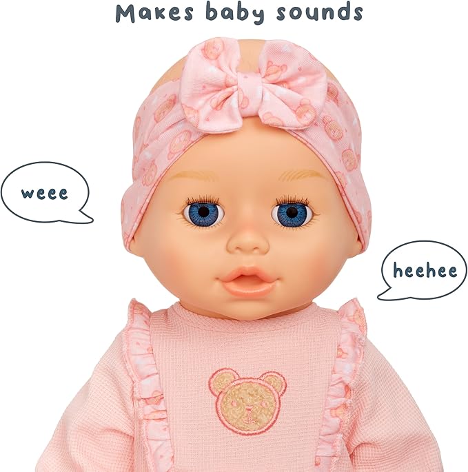 Baby Born Learn to Walk Baby Doll Annabell - Blue Eyes: Realistic Features for Kids Ages 3+, Walks, Crawls, Sits & Kicks, Eyes Open & Close, Multiple Sound Effects