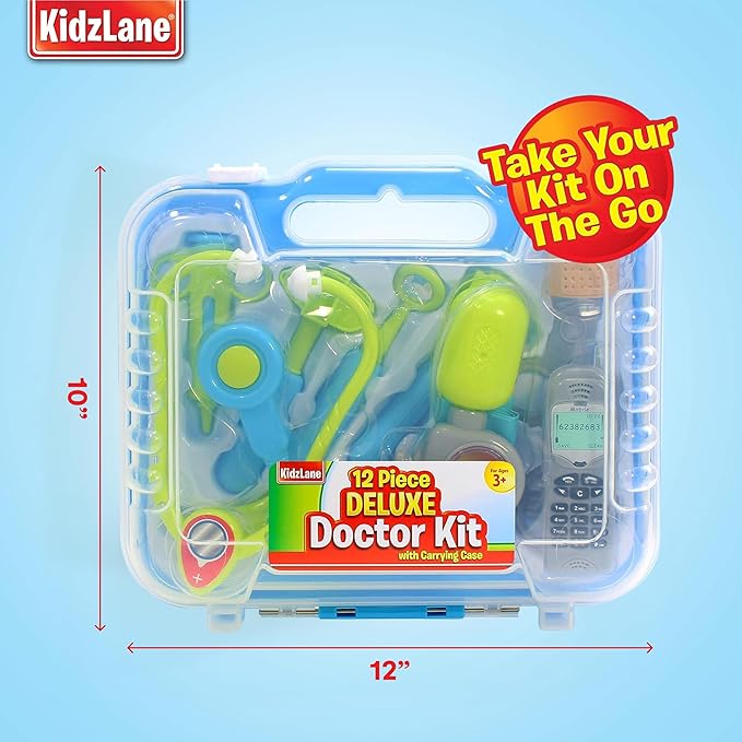 Winning Fingers Flashing Cube Electronic Memory & Brain Game | 4-in-1 Handheld Game for Kids and Kidzlane Doctor Kit | Kids Doctor Playset With Electronic Stethoscope