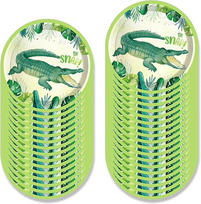 116 Ps Crocodile Party Supplies 16 Guests Crocodile Party Decorations Including Crocodiles Partys Paper Plates Dinner Plates Napkins Cups Set