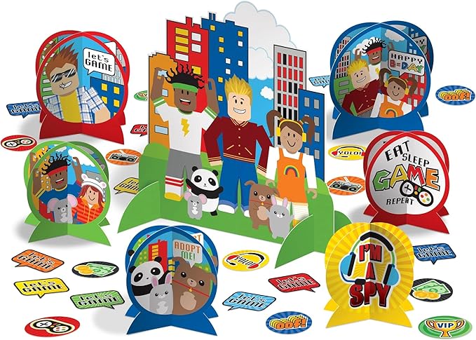 Party Town Table Decorating Kit - 27 Pc Set - Perfect for Birthdays, Holidays, and Kids Events
